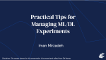 Managing Machine Learning Experiments For Research Projects