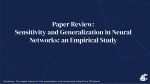 Sensitivity and Generalization in Neural Networks: an Empirical Study